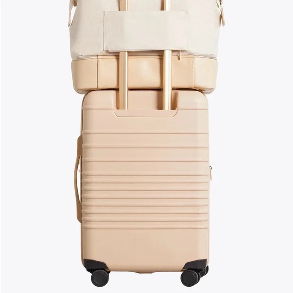 BEIS Cream and Tan Travel Tote - Picture 2 of 5